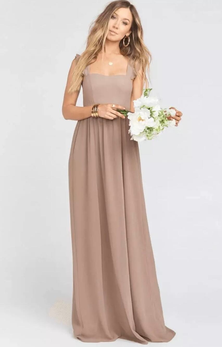 Show Me Your Mumu June Maxi Dress Womens Large Bridesmaid Prom Dune Chiffon